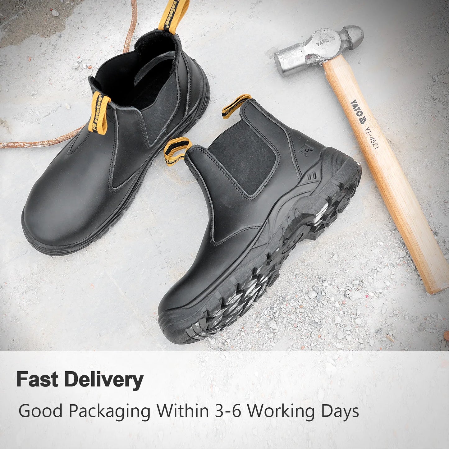 Safety Shoes  With Steel Toe Cap, Waterproof Leather