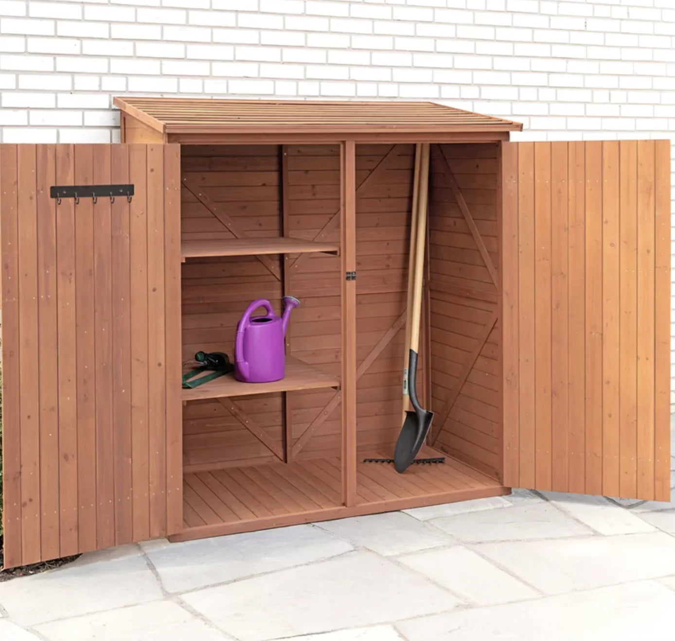 Solid Wood Tilting Tool Shed