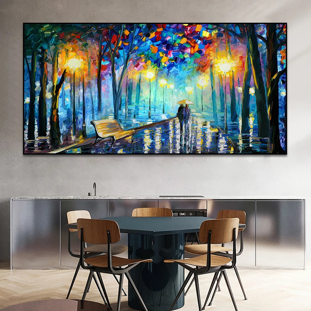 Abstract Canvas Prints Art Rainy Garden