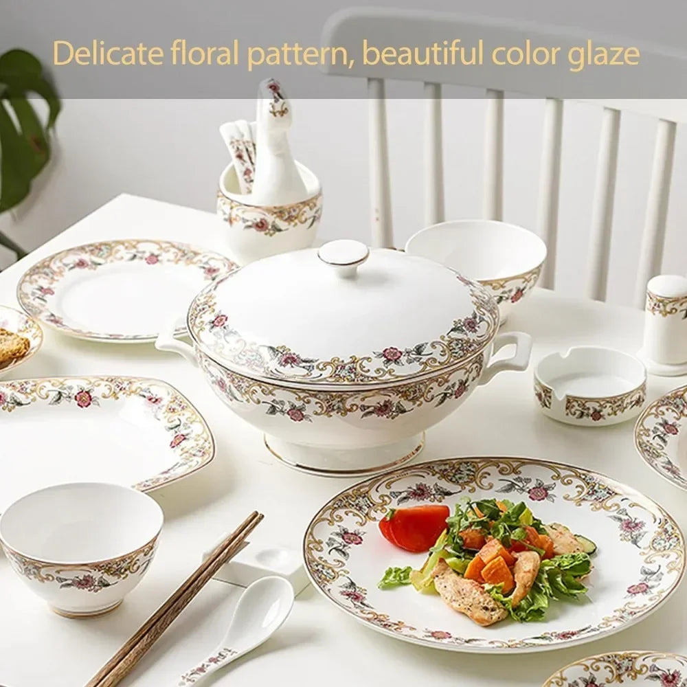 12 Piece  Bone China Dinnerware Set