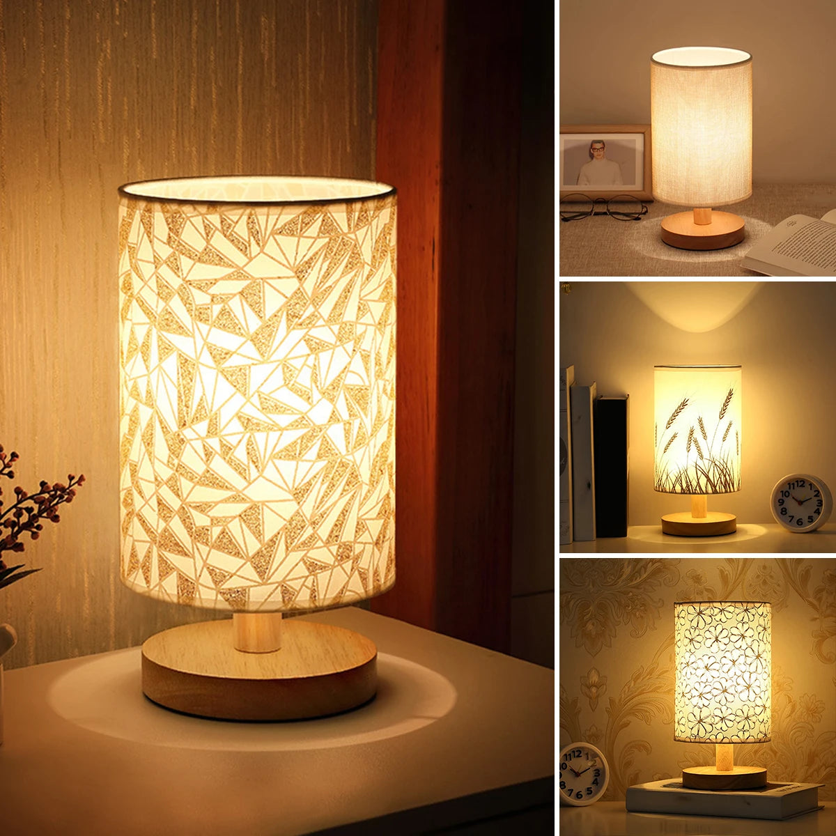 Linen Table Lamp LED