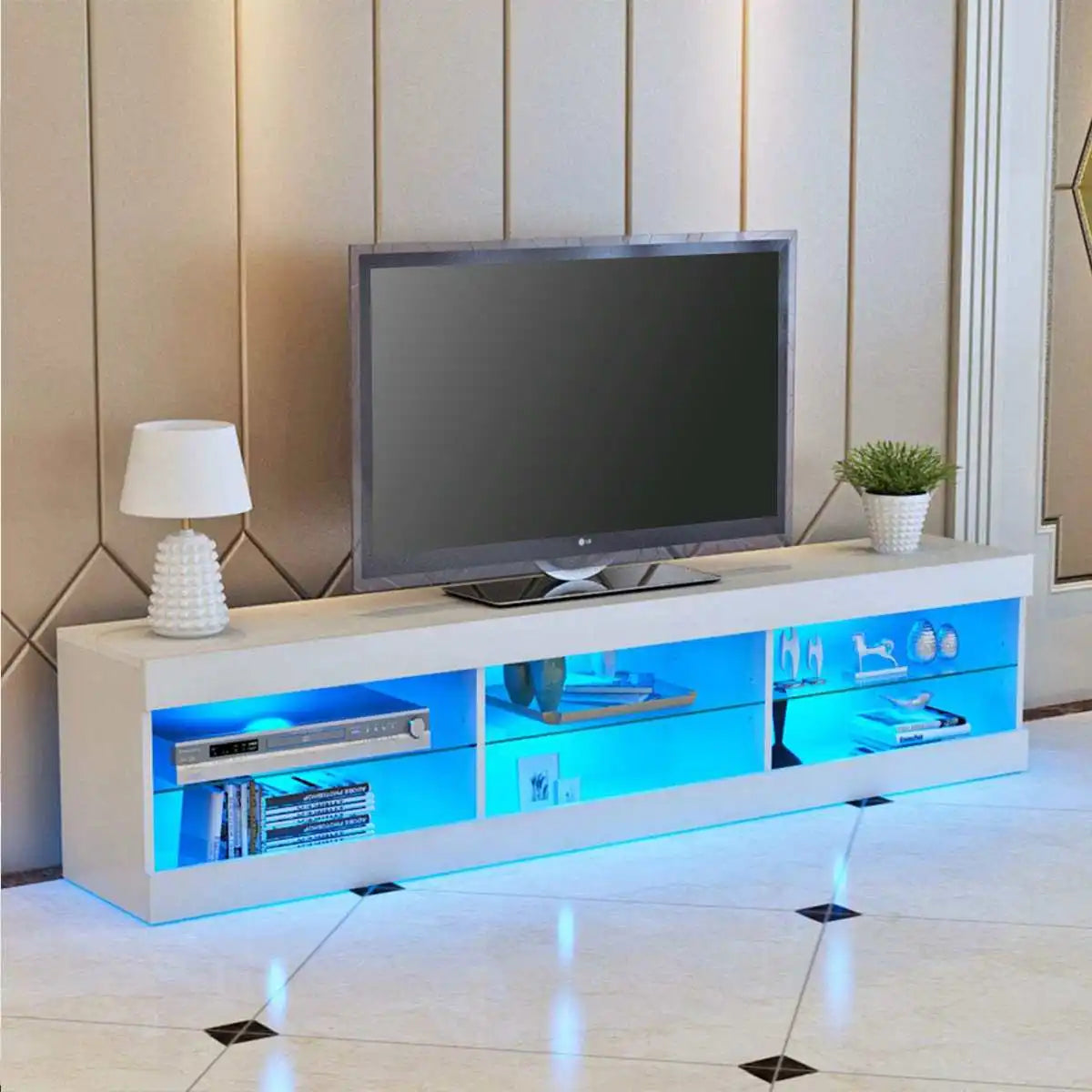 57 inch RGB LED TV Unit Cabinet Stand