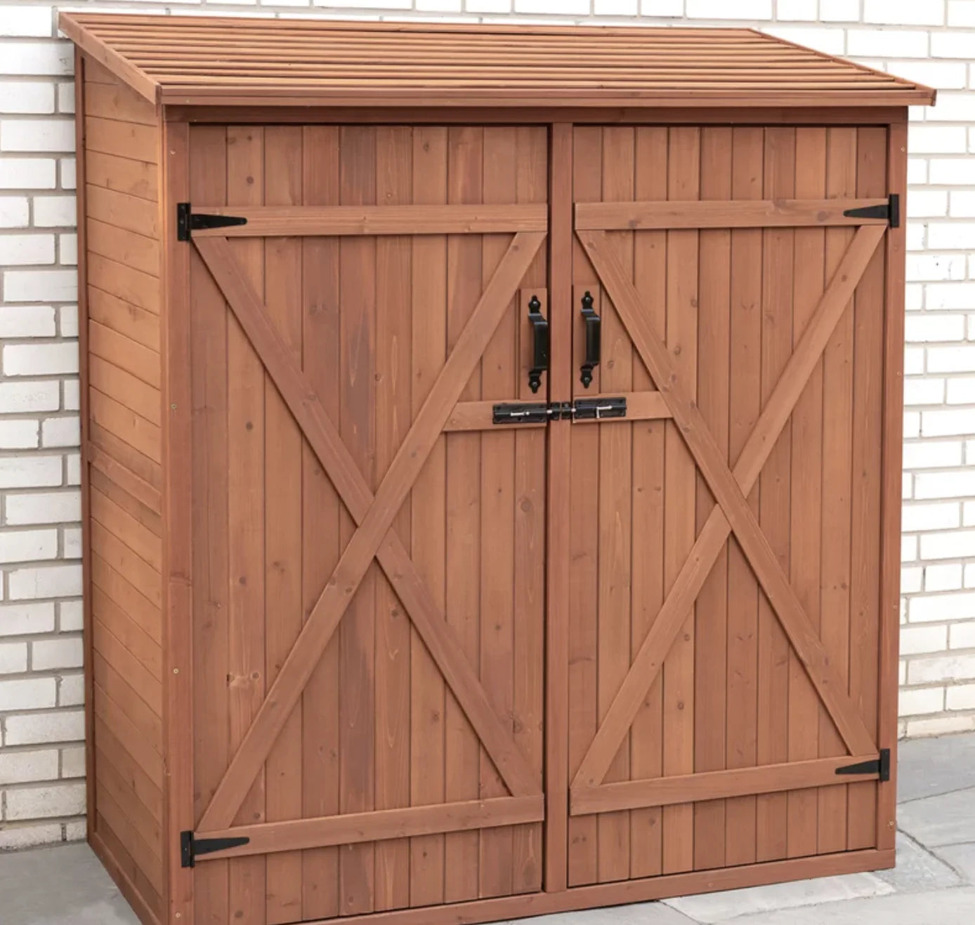 5' x 2' Thick Solid Wood Tilting Tool Shed, Garden Shed,