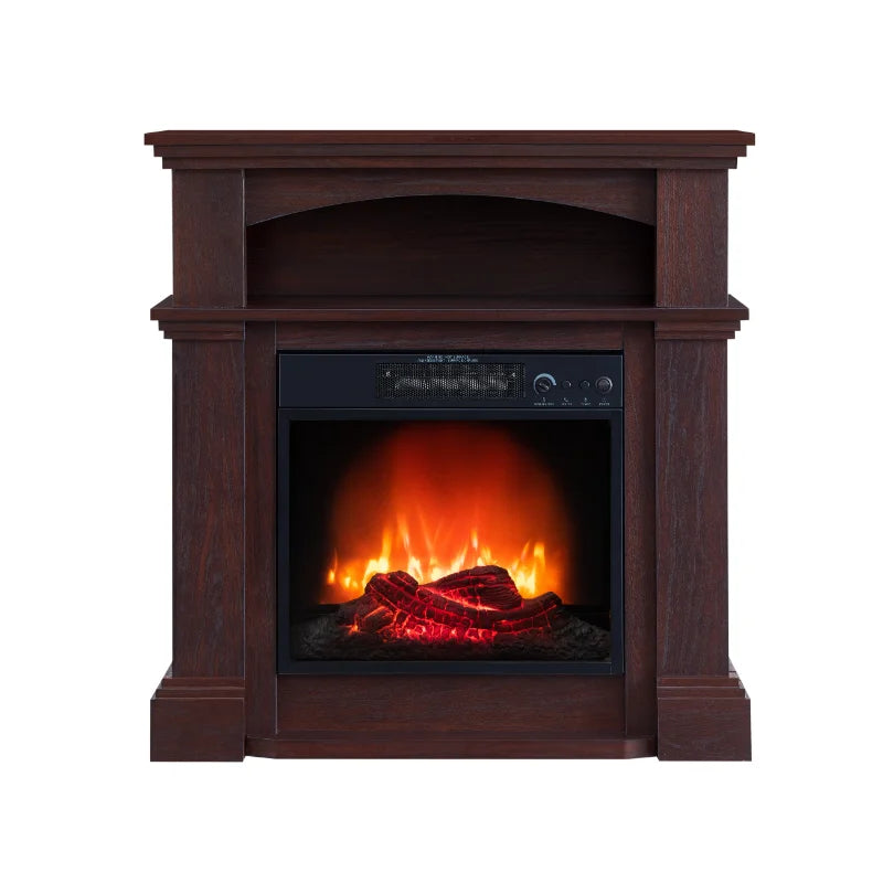 Electric Fireplace with 31 inch Mantel, Mahogany