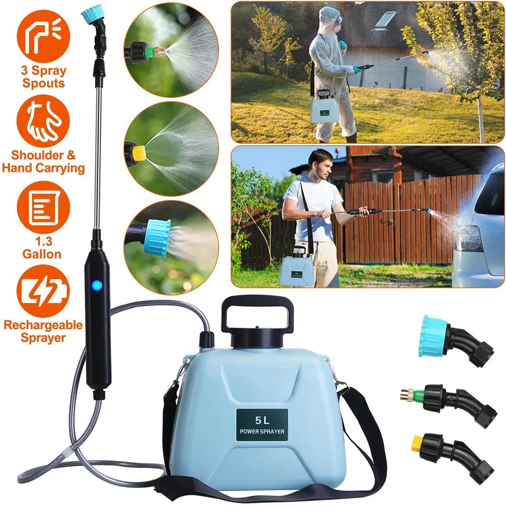 Electric Sprayer 5L Watering Can With Spray Gun