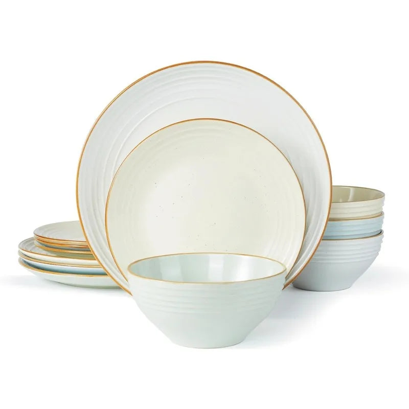 12 Pieces Dishes Set,