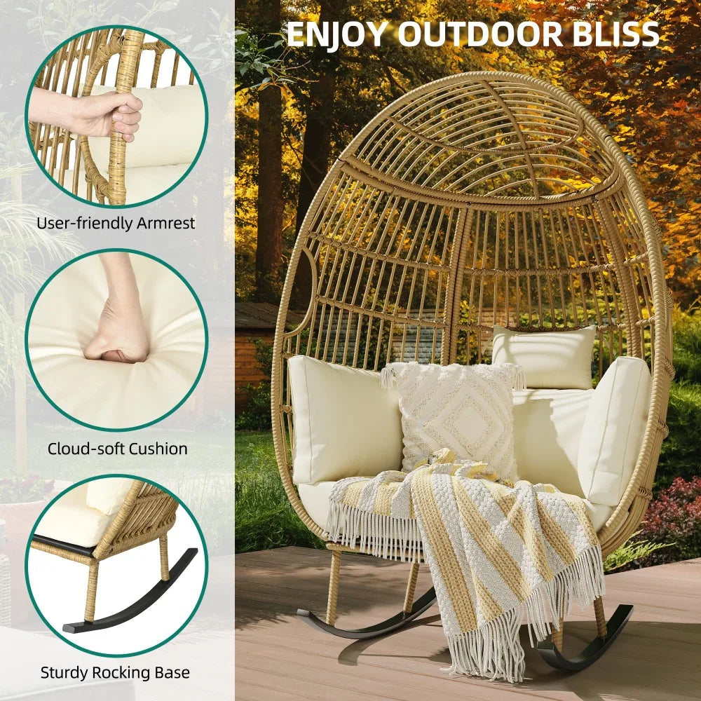 2024 New Outdoor Rocking Egg Chair