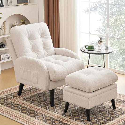 Accent Chair with Ottoman