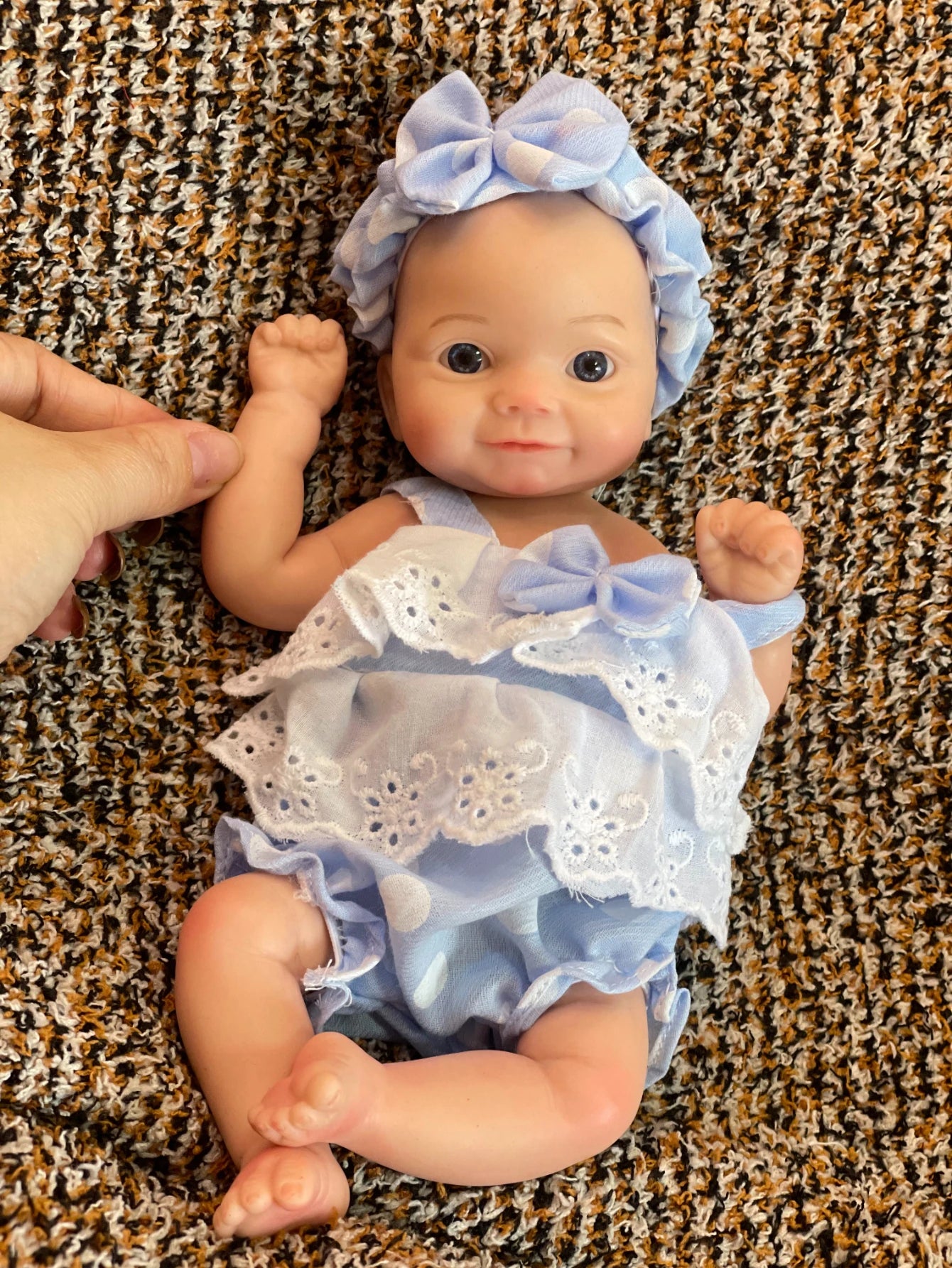 11 Inch Cute baby Reborn Handmade Bebe Newborn Doll 3D Painted  Bebe Reborn Doll