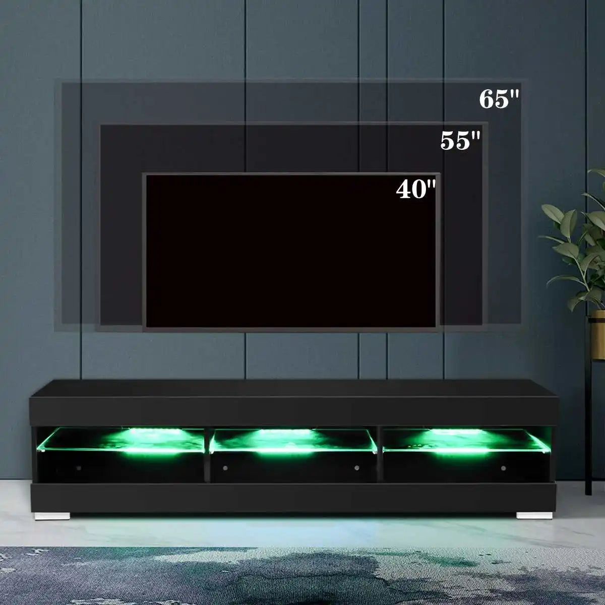 57 inch RGB LED TV Unit Cabinet Stand