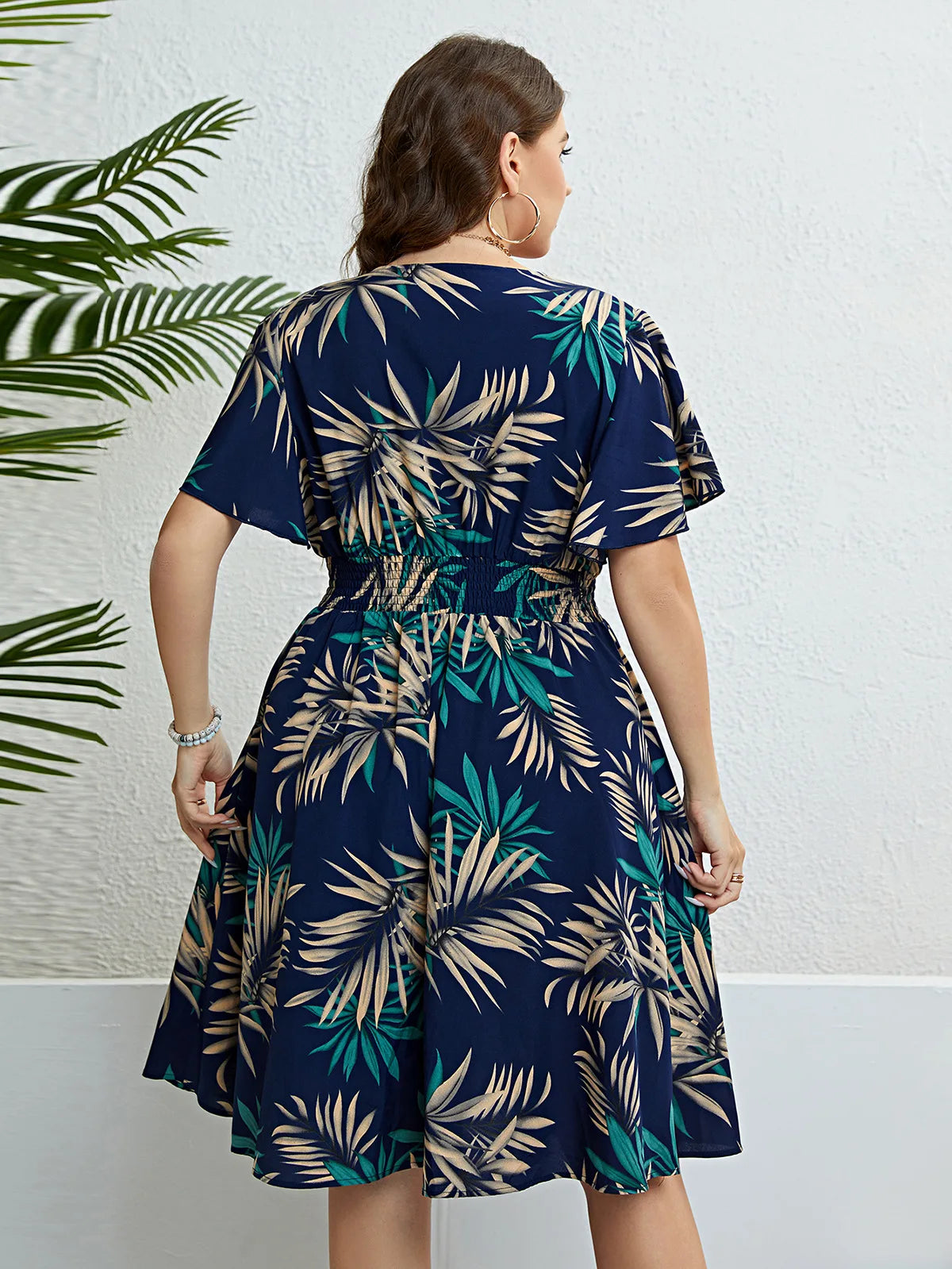 Plus Size Floral Print Dresses