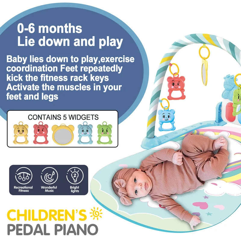 Fitness Stand Music Play Gym Activity Toys