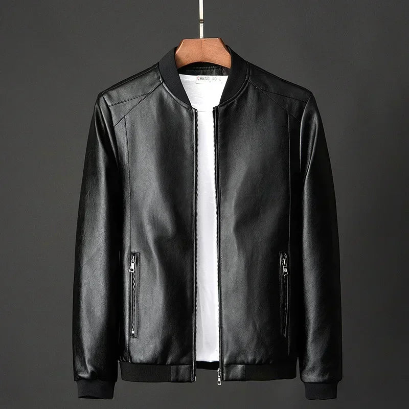 Autumn New Men Leather Coat