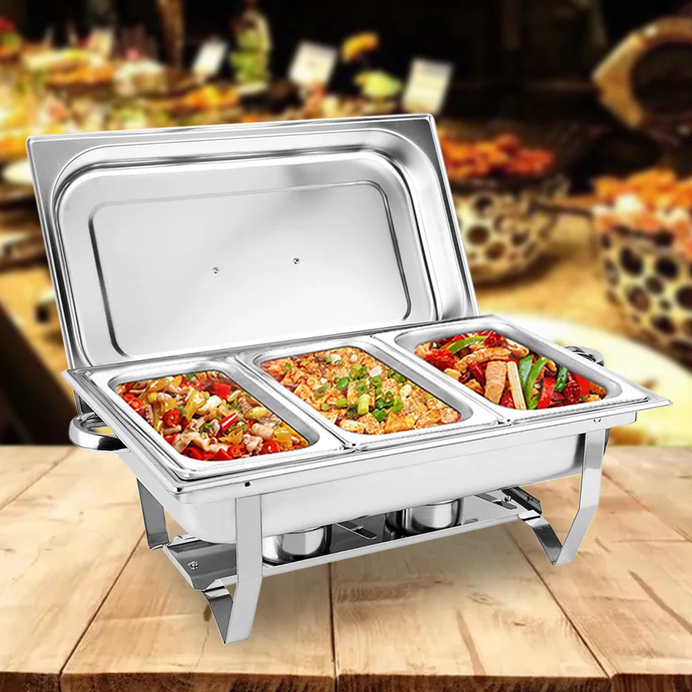 3 Grid Chafing Dish Food Warmer