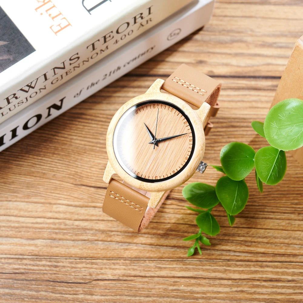 Bamboo Wood Couple Wristwatches