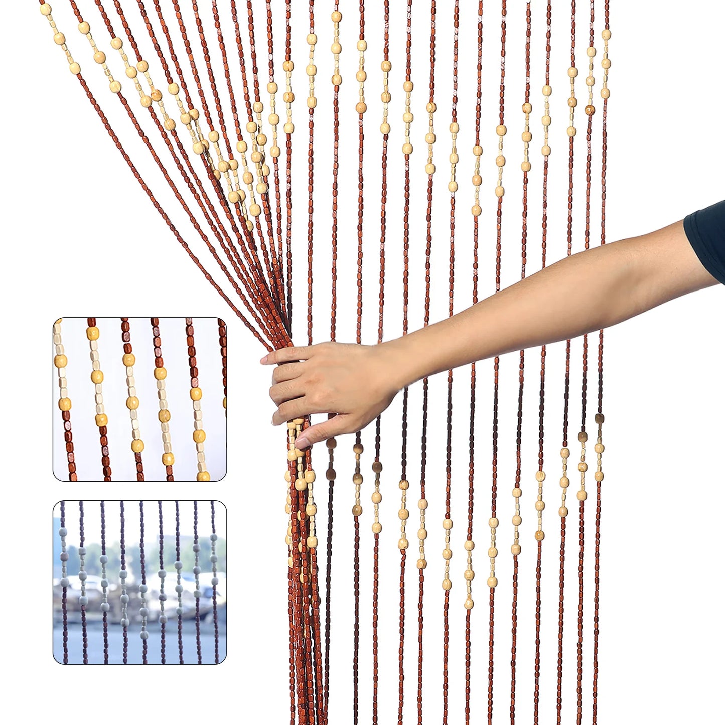 Wooden Bead Curtain