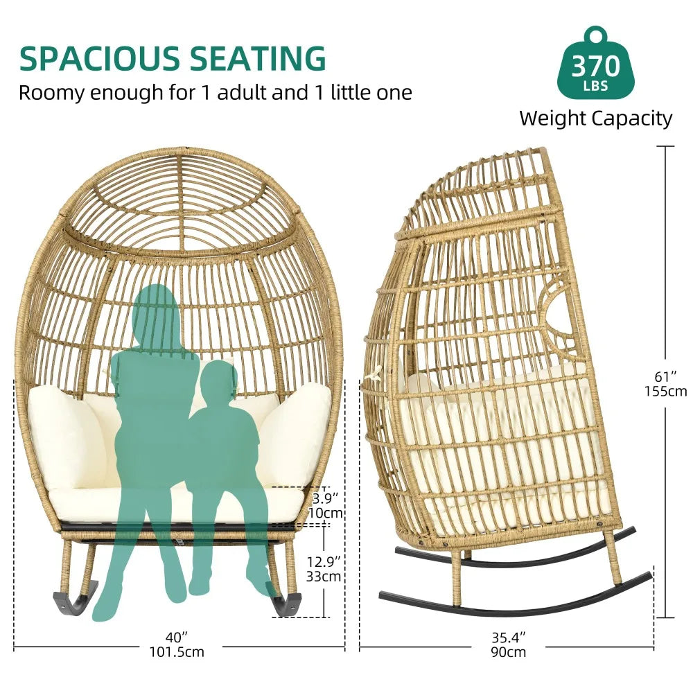 2024 New Outdoor Rocking Egg Chair