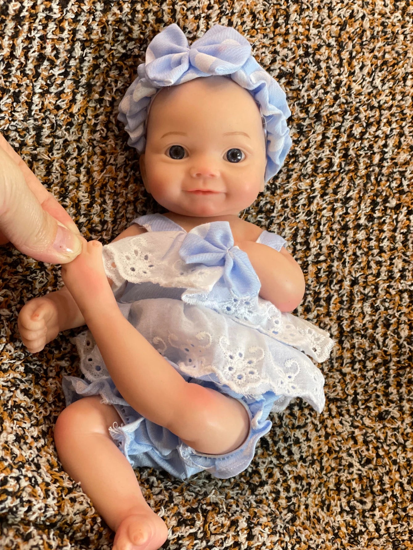 11 Inch Cute baby Reborn Handmade Bebe Newborn Doll 3D Painted  Bebe Reborn Doll