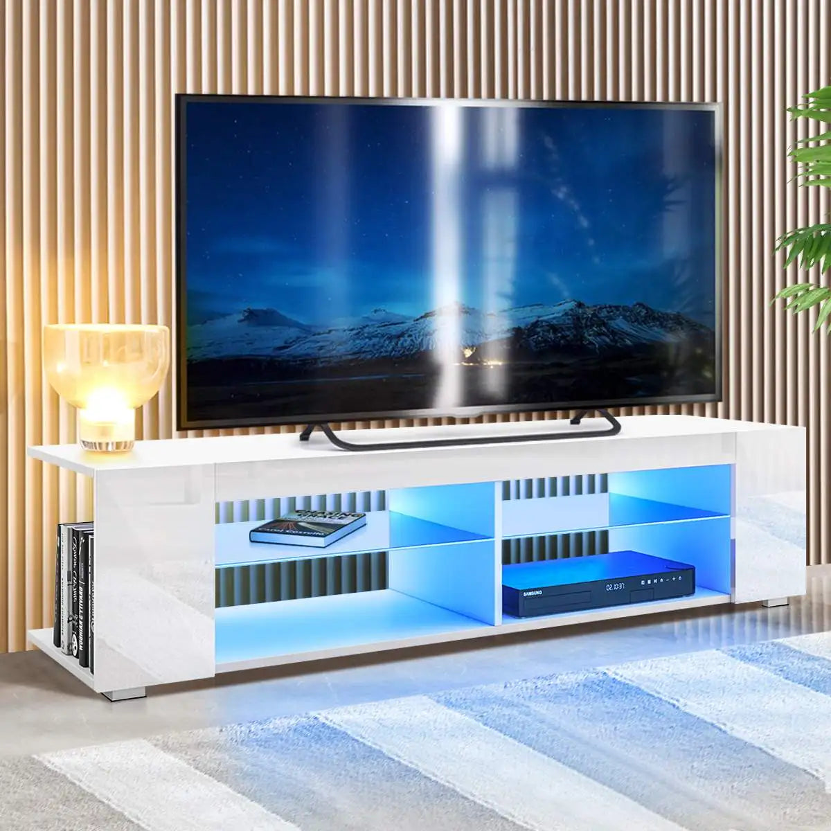 TV Stand Bookshelves With LED Lights