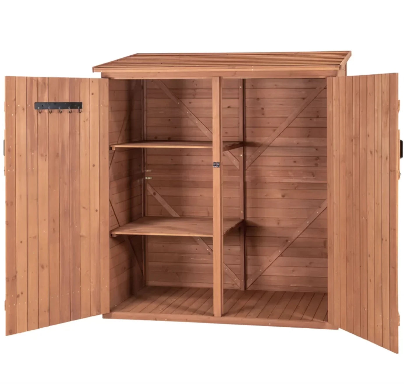 Solid Wood Tilting Tool Shed