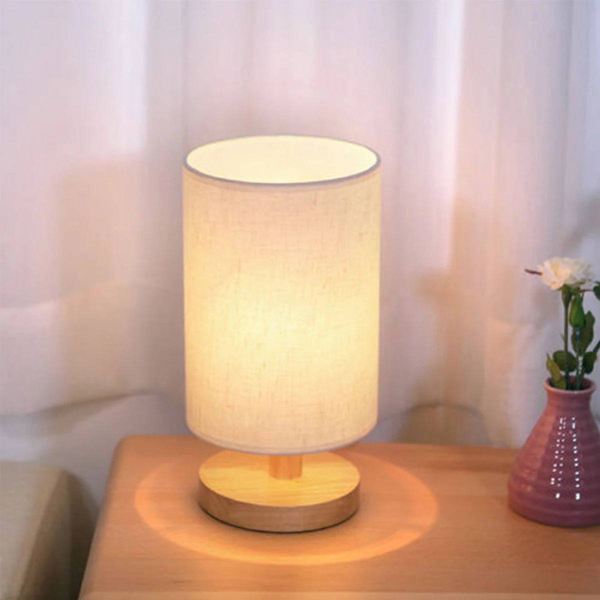 Linen Table Lamp LED