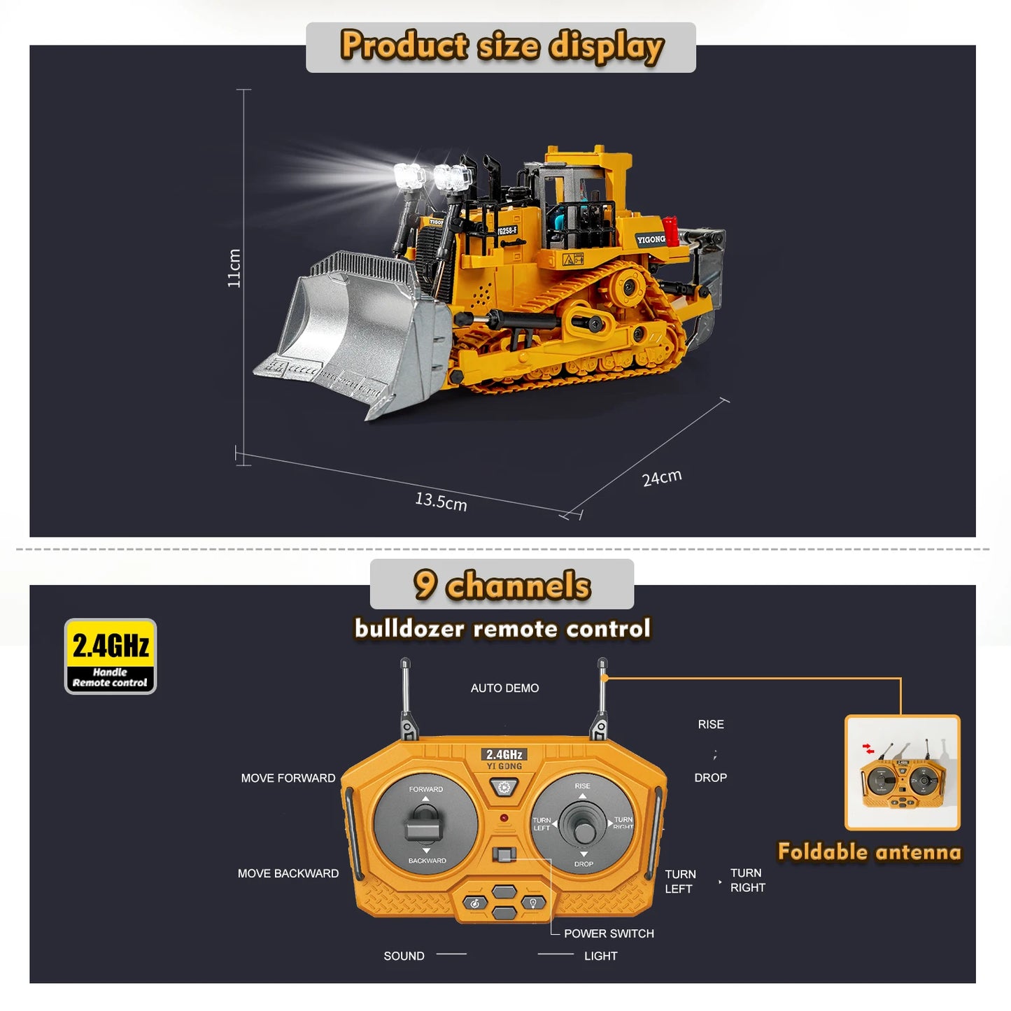 Children 2.4G Remote Control Excavator