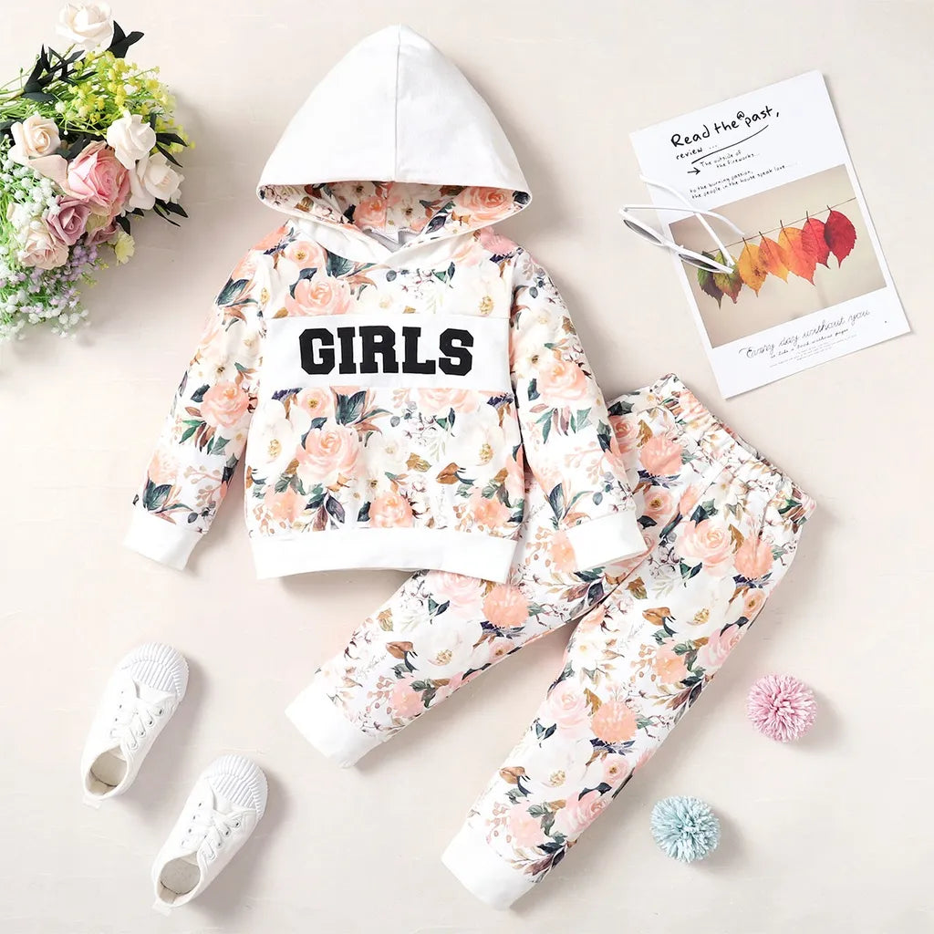 2PCS Baby Girl Sport Outfit Set