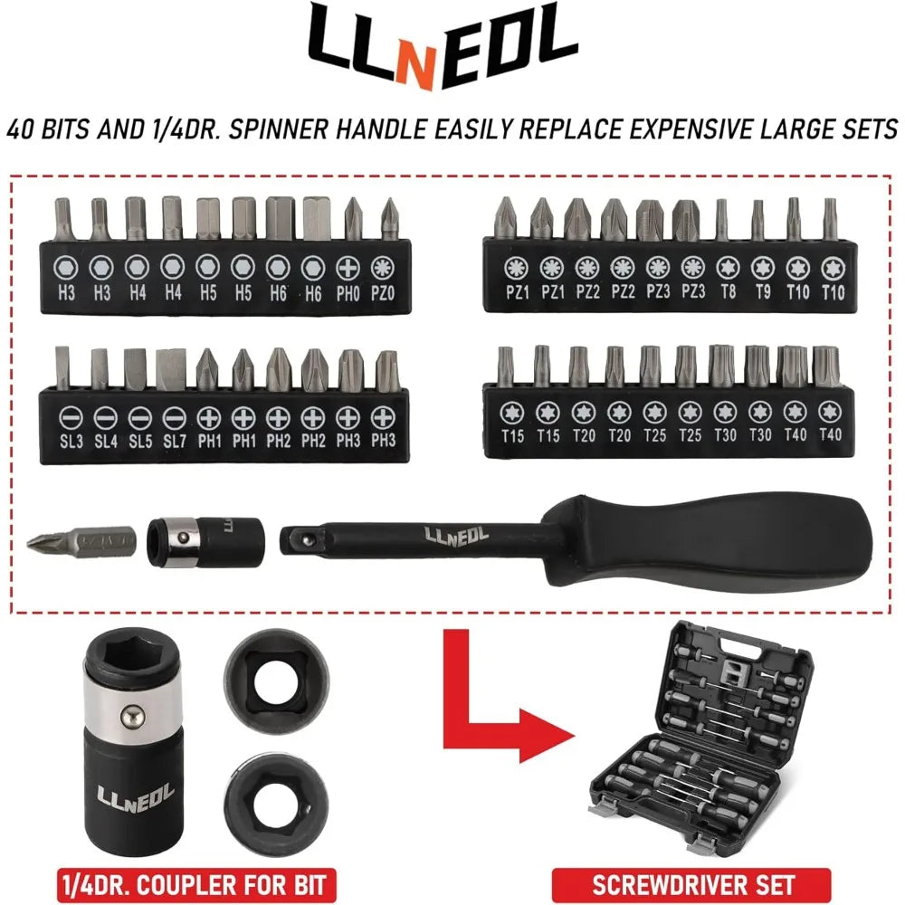 LLNEDL 3/8" Drive Impact Socket Set 95Pcs, Spark Plug Socket (5/8", 13/16"), 6 Point Metric & SAE from 5/16"- 3/4", 8-22mm,