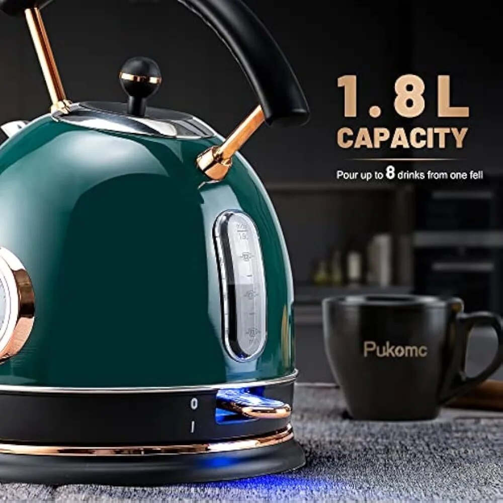 1.8L Electric Water Kettle with Temperature Gauge