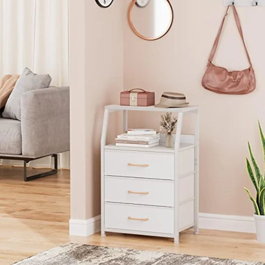 White Dresser with 3 Drawers