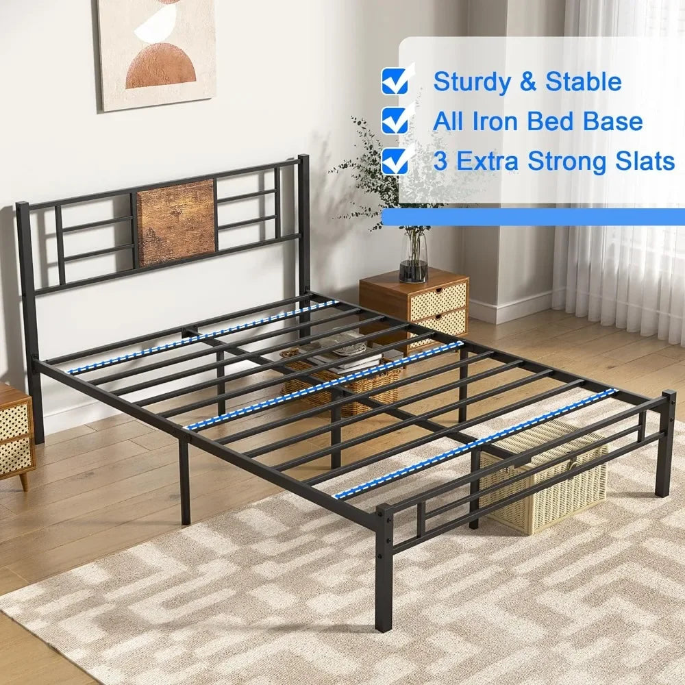 Full Size Bed Frame with Headboard