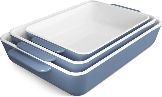 Sky Blue Rectangular Baking Dish Set