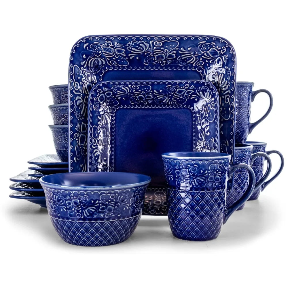 16 Pieces Square Dinnerware Set