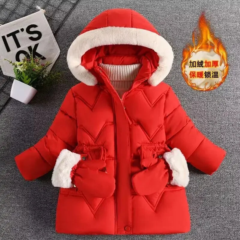 2-8 Years Warm Winter Girls Jacket