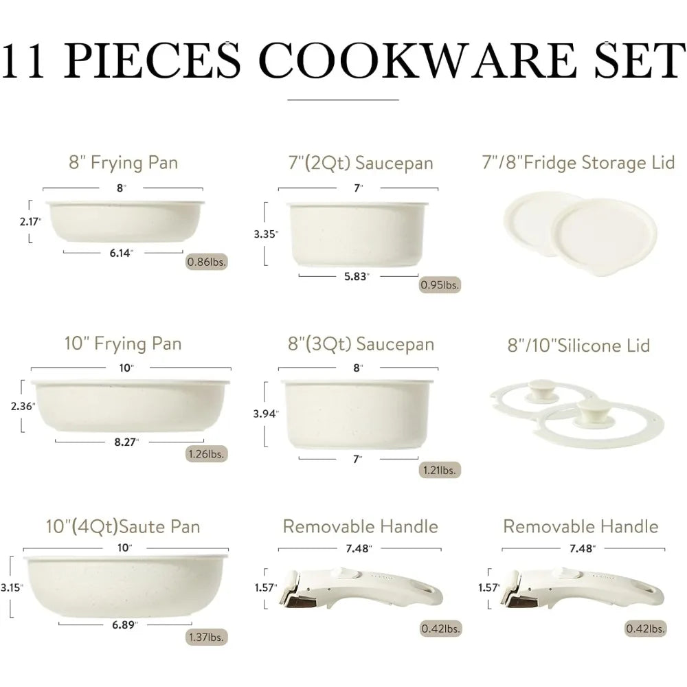 11pcs Pots and Pans Set