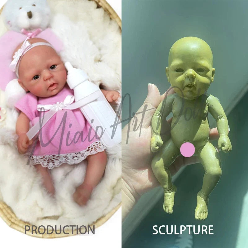 7"  Micro Preemie  Silicone Baby Girl Doll