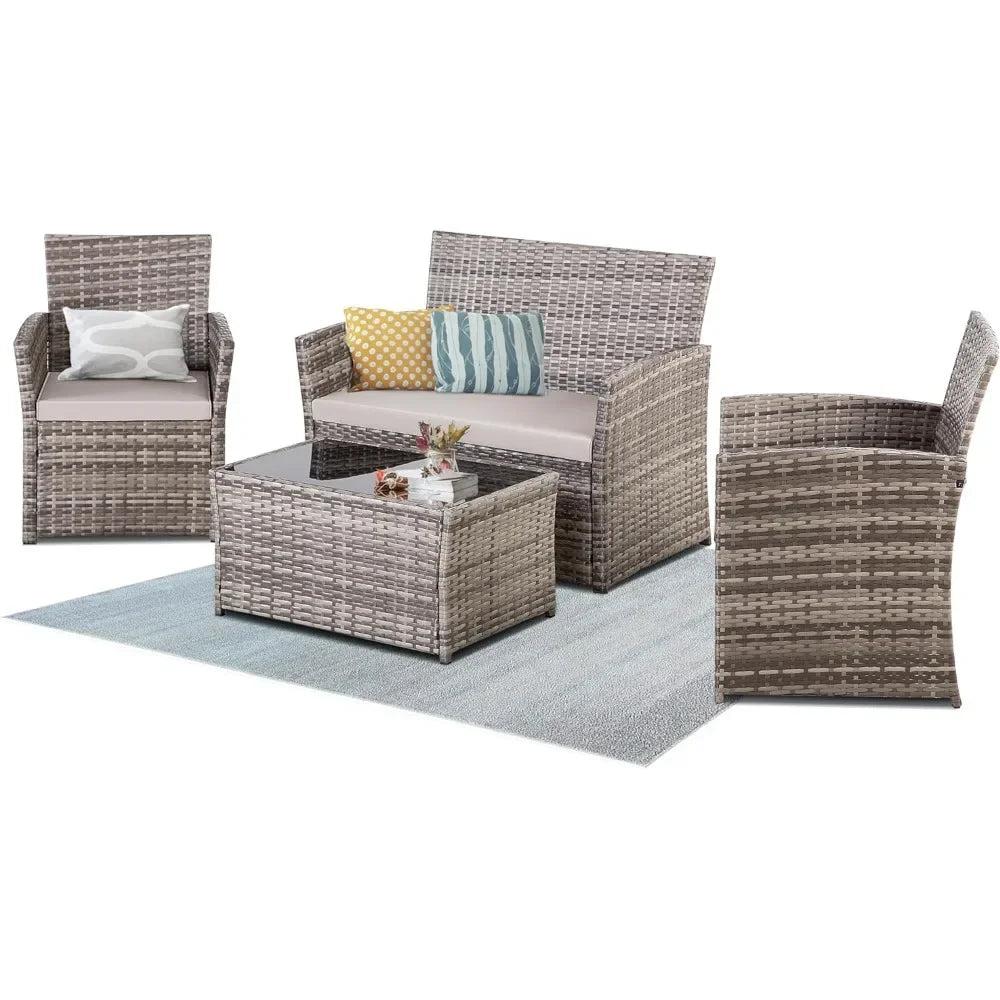 4 Piece Patio Furniture Set