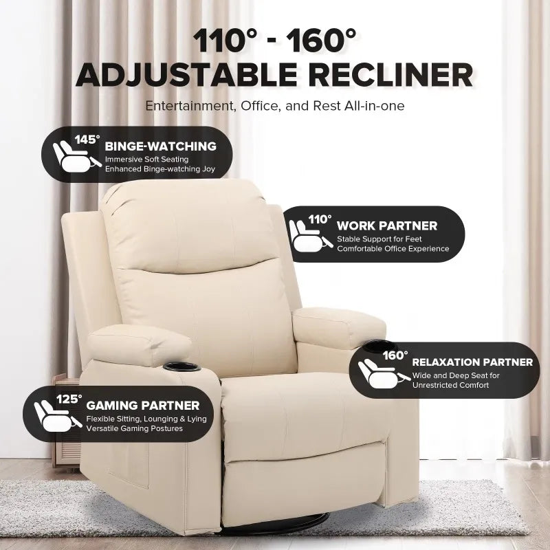 Massage Recliner Chair PU Leather Rocking Sofa