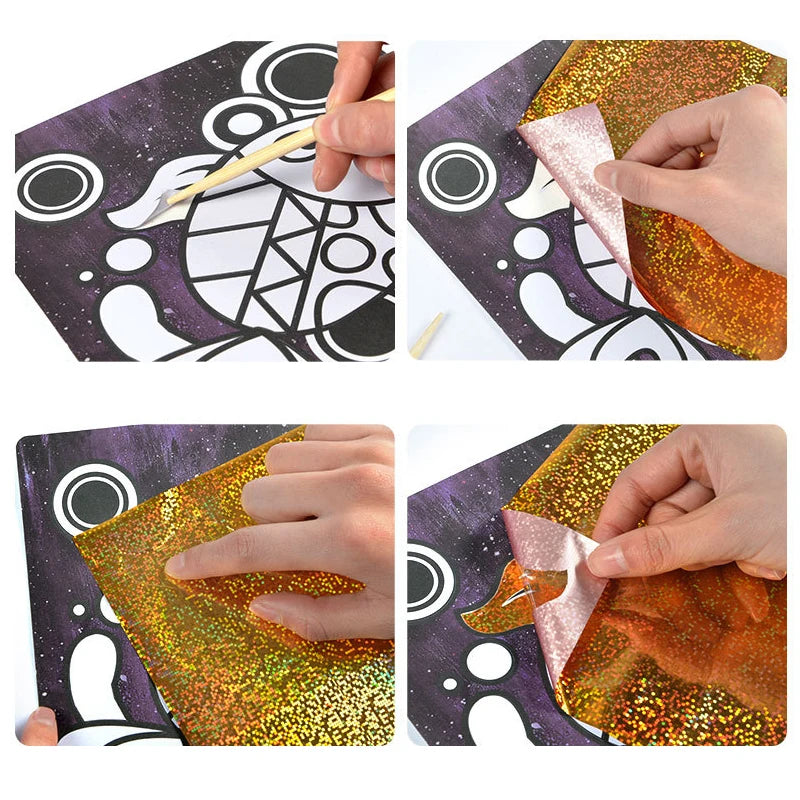 DIY Cartoon Magical Transfer Painting Crafts