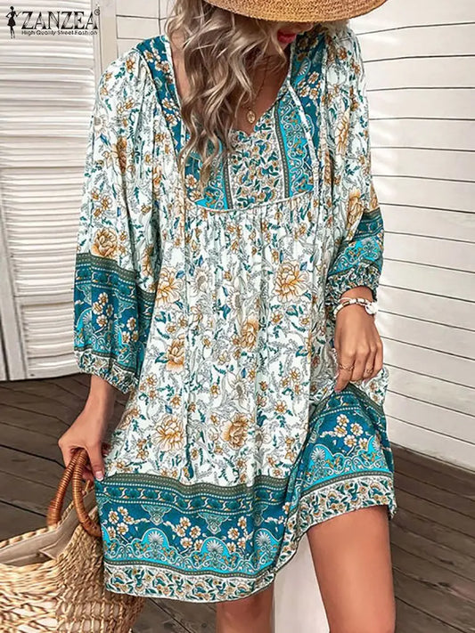 Short Sleeve Floral Sundress