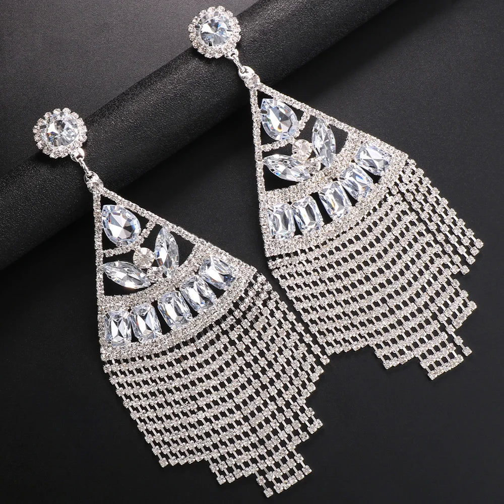 Statement Jewelry Bling Large Dangle Earrings