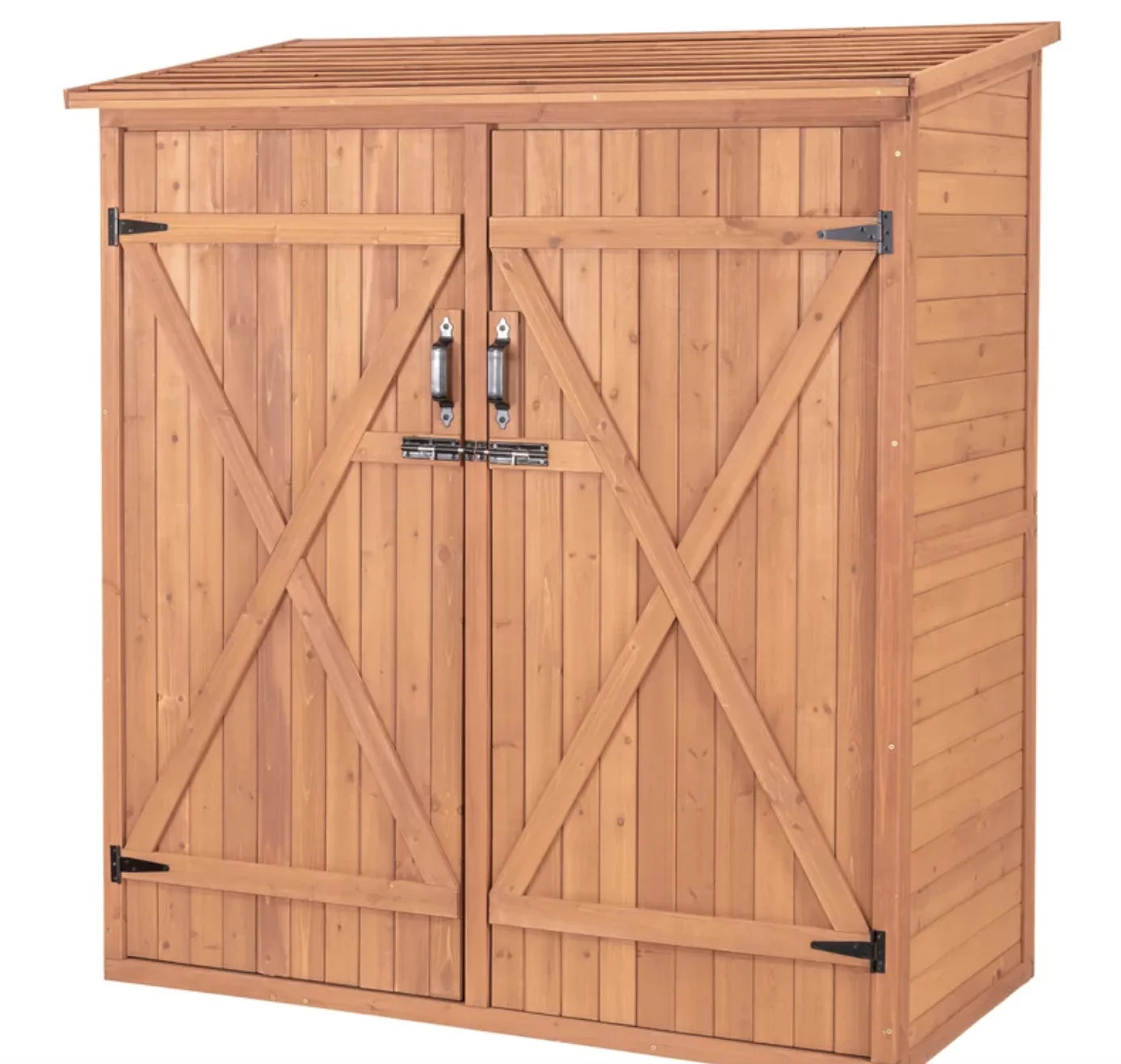 5' x 2' Thick Solid Wood Tilting Tool Shed, Garden Shed,