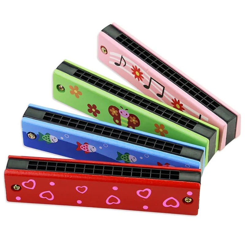 Children Wooden Harmonica