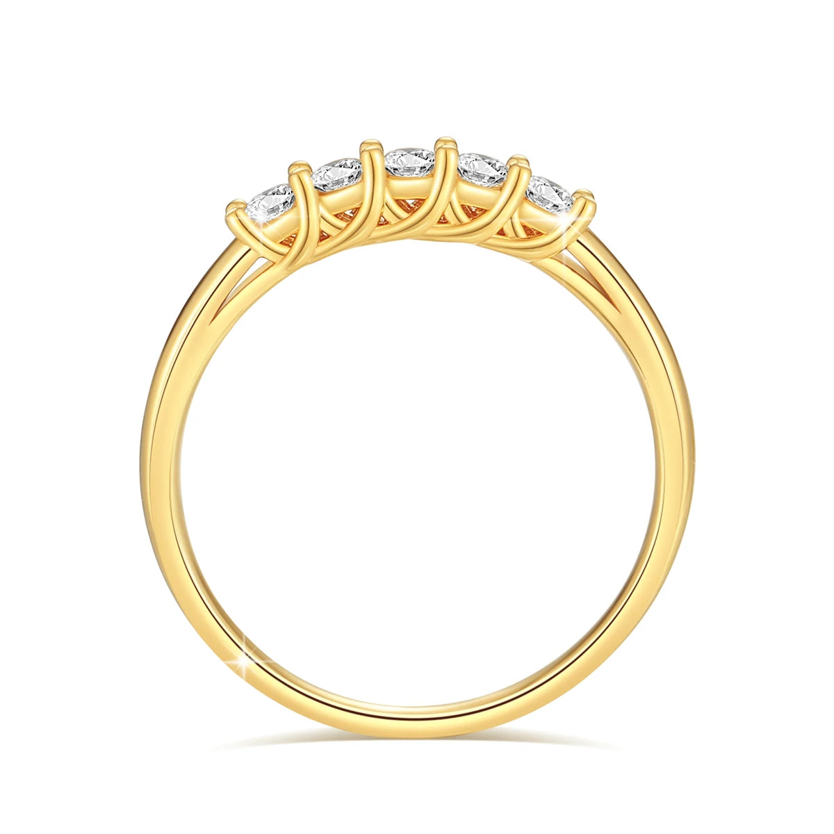 Wedding Band Moissanite Real Gold