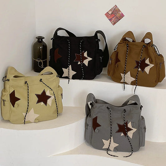 Shoulder Bag Star Applique Y2K