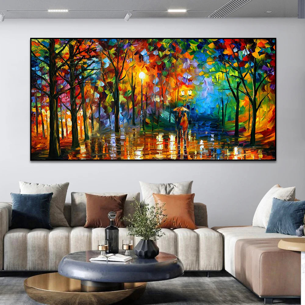 Abstract Canvas Prints Art Rainy Garden