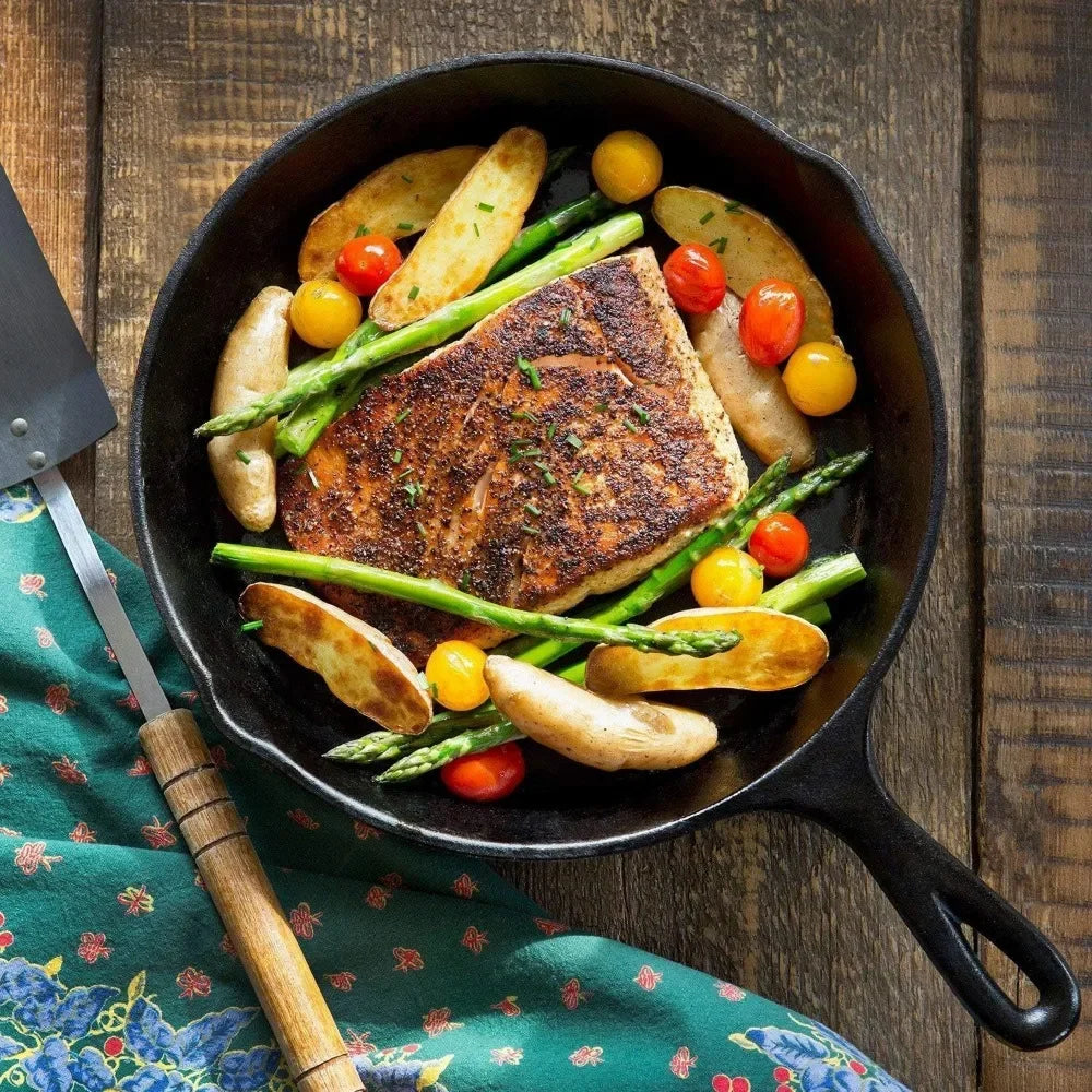 Simple Chef 3-Piece Set Cast Iron Skillet