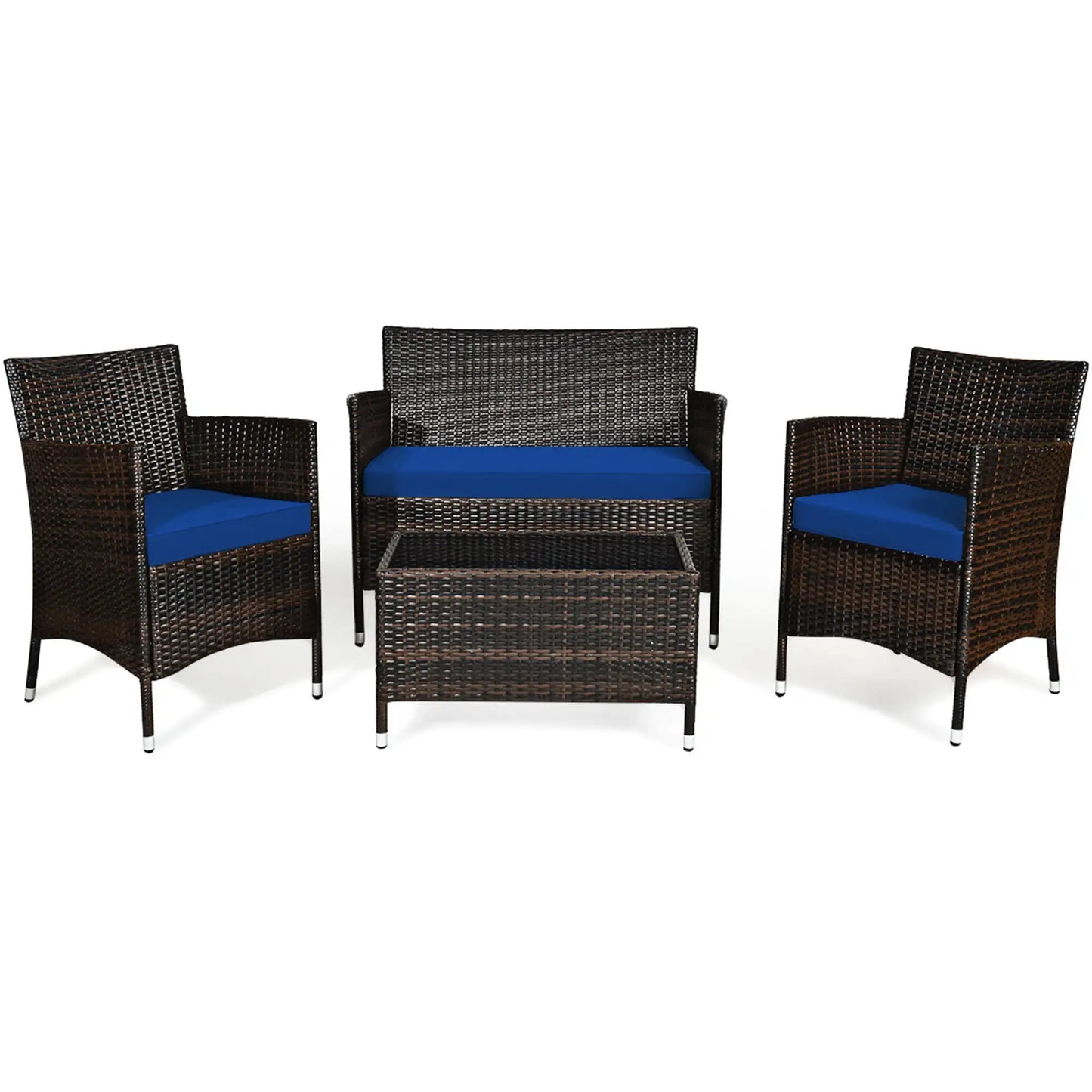 Patio Rattan Conversation Furniture Set