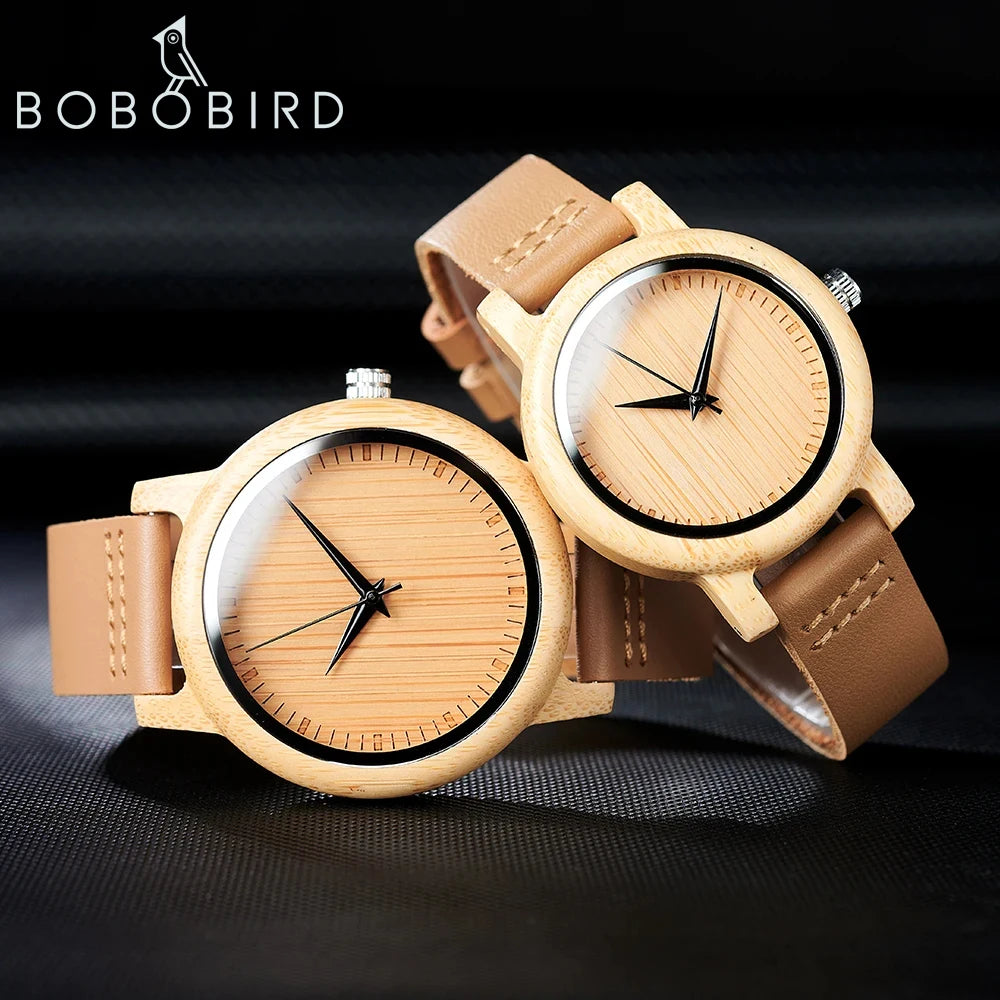 Bamboo Wood Couple Wristwatches