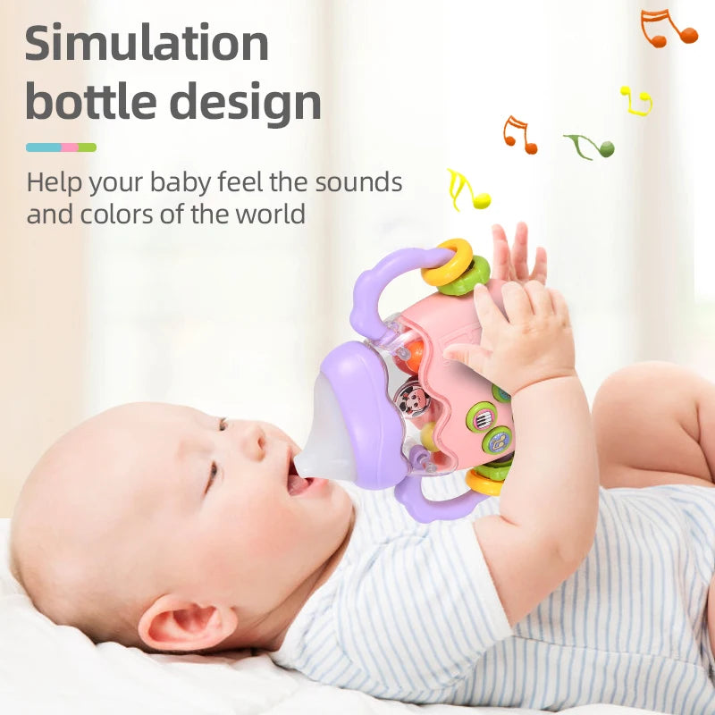 Baby bottle rattle puzzle